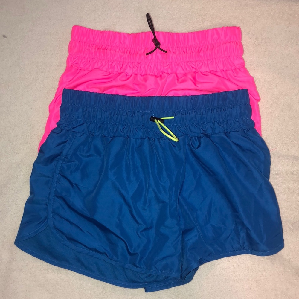 NOBO Hot Pink and Blue Drawstring Athletic Shorts (SIZE XS (1))